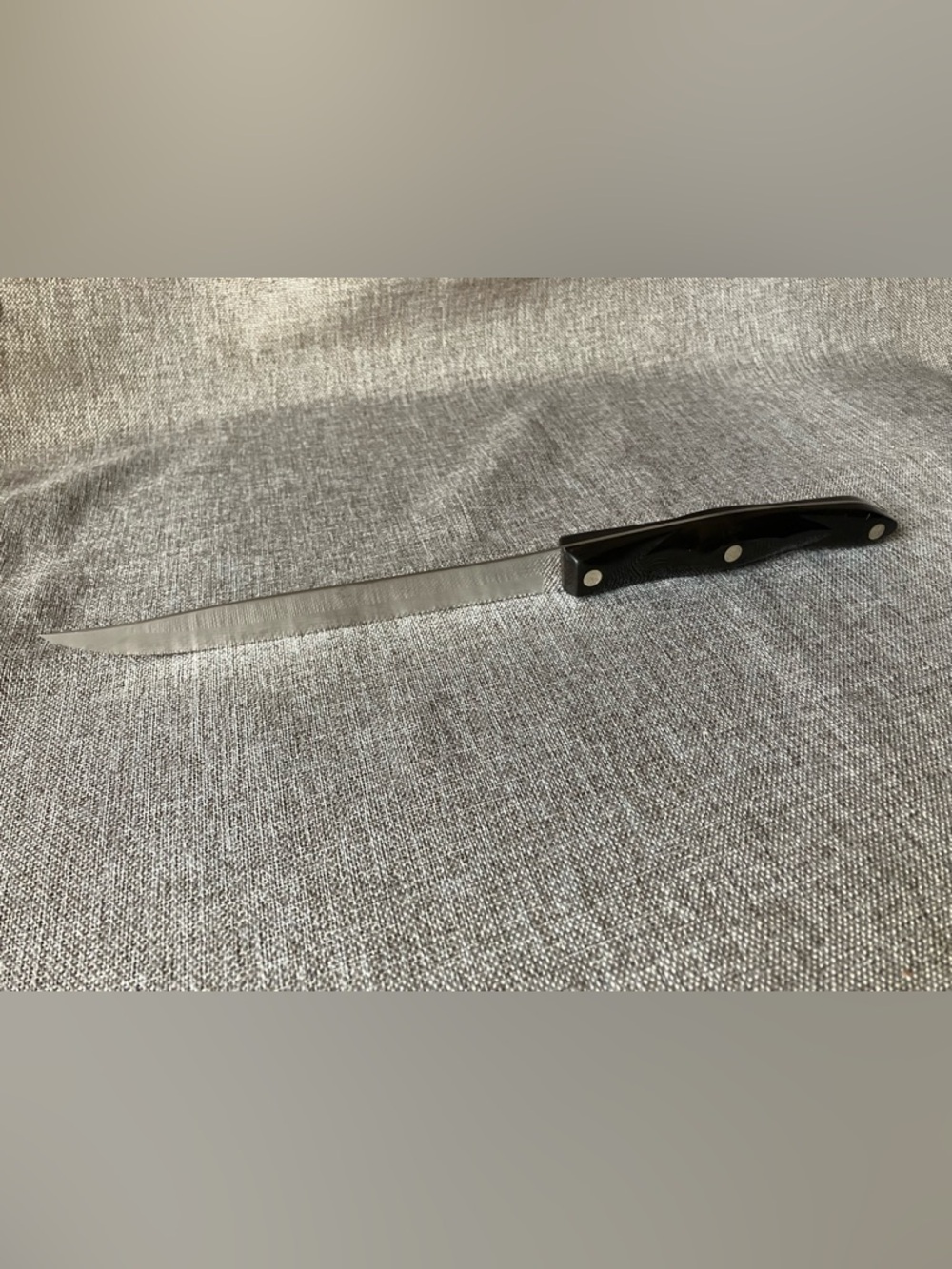 CUTCO 6-3/4" Petite Carver 1729 JH Serrated 12.5" Knife, Classic Brown EUC